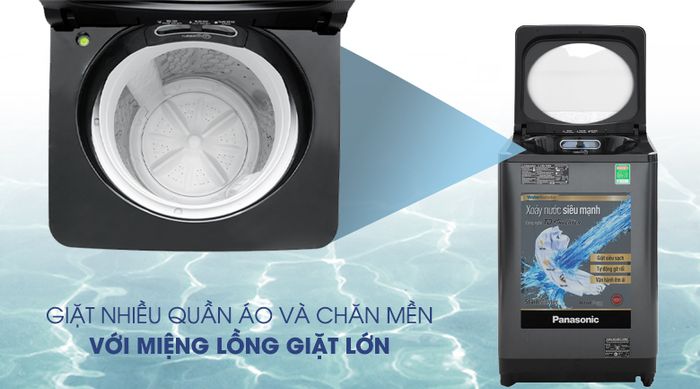 Máy giặt Panasonic Inverter 11.5 Kg NA-FD11AR1BV-Giặt nhiều quần áo và chăn mềm trong lồng giặt lớn