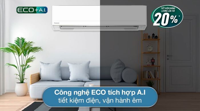 Máy lạnh Panasonic Inverter 2.5 HP CU/CS-PU24AKH-8 - Công nghệ tiết kiệm điện