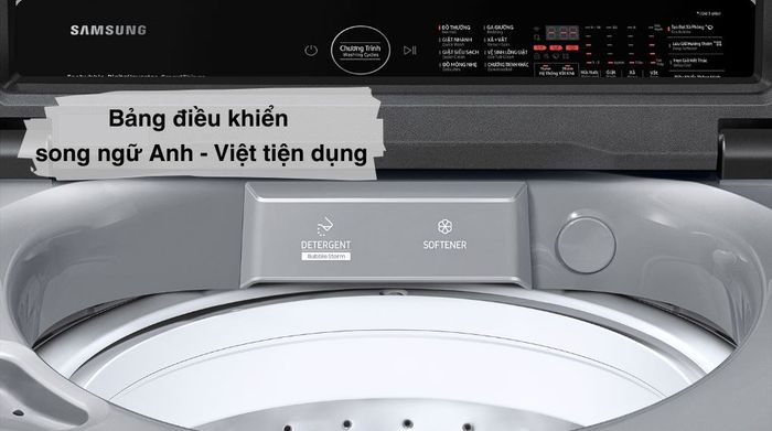 Máy giặt Samsung Ecobubble Inverter 17 kg WA17CG6442BDSV - Bảng điều khiển