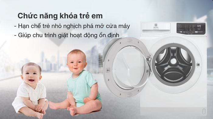 Máy giặt Electrolux Inverter 9 kg EWF9025DQWB - Tiện ích