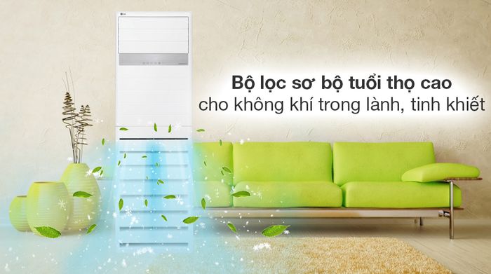 Máy lạnh tủ đứng LG Inverter 4 HP ZPNQ36LR5A0 (3 Pha) - Khả năng lọc không khí
