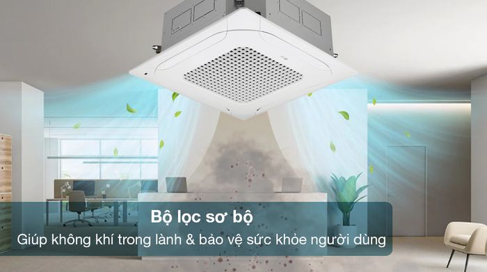 Máy lạnh âm trần LG Inverter 2 HP ZTNQ18GPLA0 - Bộ lọc sơ bộ giúp không khí căn phòng trong lành, bảo vệ sức khỏe người dùng tốt hơn