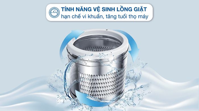 Tự vệ sinh lồng giặt giúp lồng giặt luôn sạch sẽ - Máy giặt Panasonic Inverter 10.5 Kg NA-FD10VR1BV