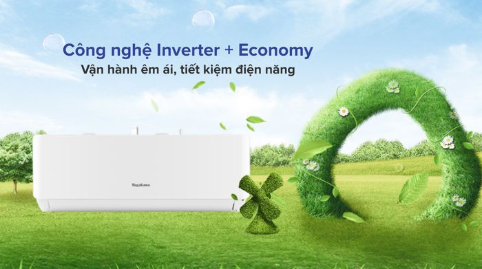Máy lạnh Nagakawa Inverter 1.5 HP NIS-C12R2T28 - Công nghệ tiết kiệm điện