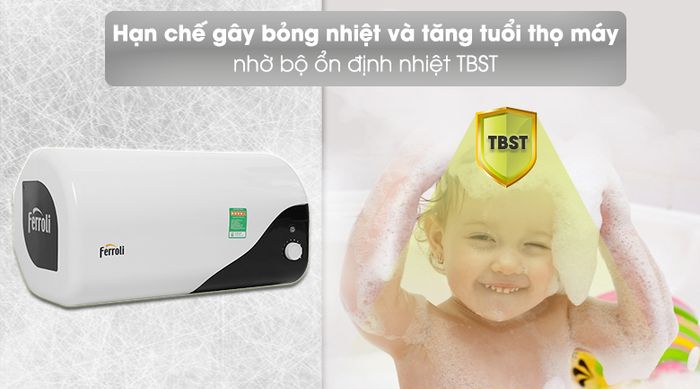 Bình nước nóng 30 lít Ferroli MIDO-DE 30L - Bộ ổn định nhiệt TBST