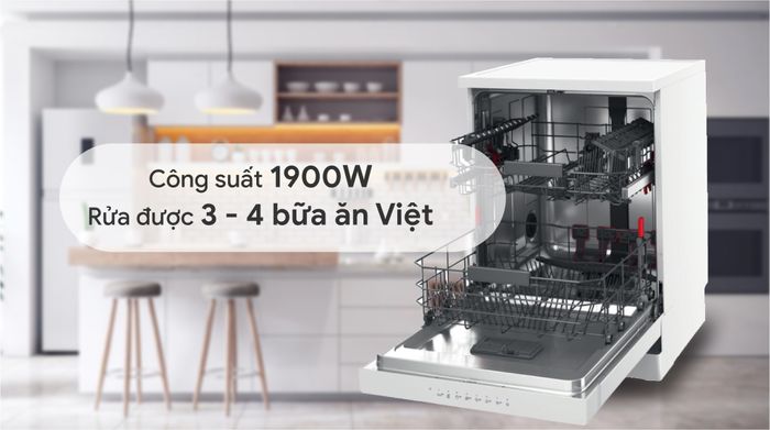 Máy rửa chén Whirlpool WFC 3C26P - Công suất hoạt động