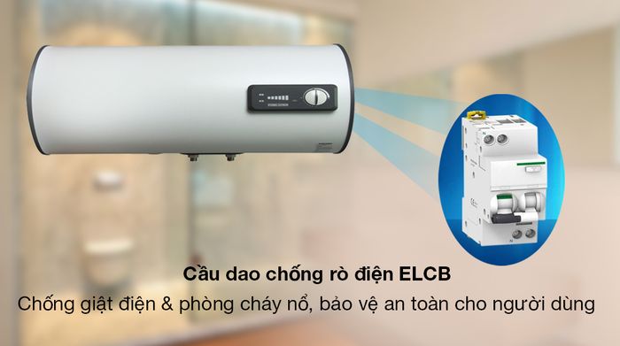 Máy nước nóng gián tiếp Stiebel Eltron 50 lít ESH 50 H Plus T-VN - Cầu dao chống rò điện ELCB chống điện giật, an toàn cho người dùng