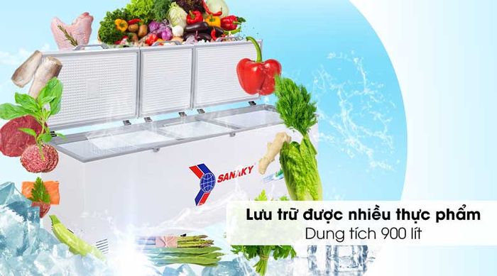 Tủ đông Sanaky 900 lít VH-1199HY - Dung tích