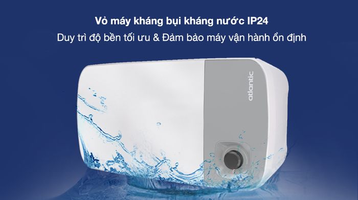 MÁY NƯỚC NÓNG GIÁN TIẾP ATLANTIC 30 LÍT SWH 30H M-4 NEO LITE 833028 - Vỏ máy kháng bụi kháng nước IP24 duy trì độ bền máy tối ưu, đảm bảo máy hoạt động ổn định