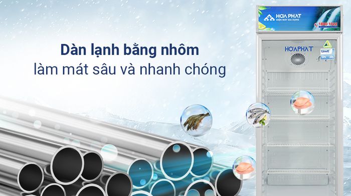Tủ mát Hoà Phát 242 lít HSR S6242 - Ống dẫn
