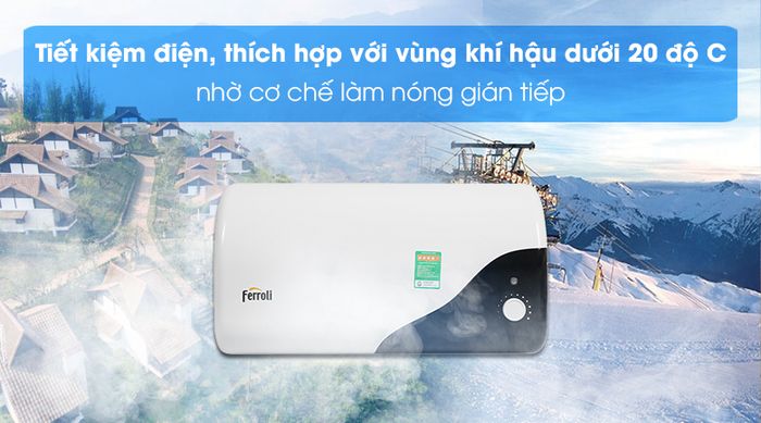 Bình nước nóng 30 lít Ferroli MIDO-DE 30L - Làm nóng gián tiếp