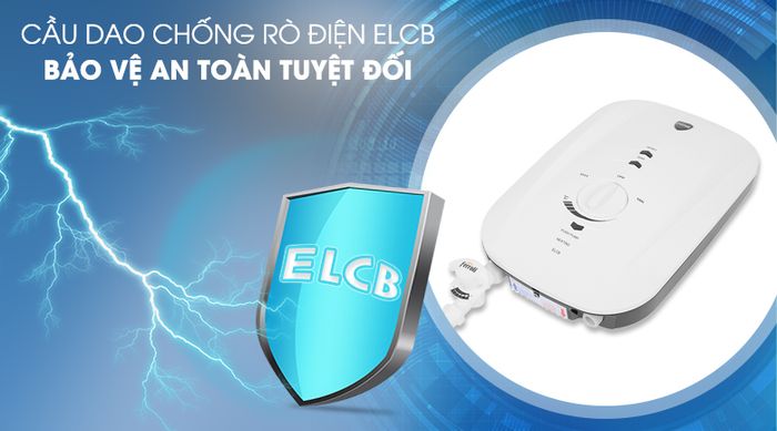 Máy nước nóng Ferroli MIDO-MSP 4.5S 4500W - Cầu dao chống rò điện ELCB