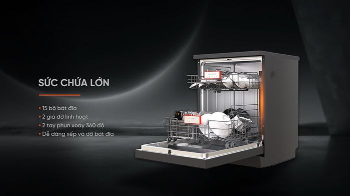 Sức chứa lớn - Máy rửa chén độc lập Junger DWJ-143
