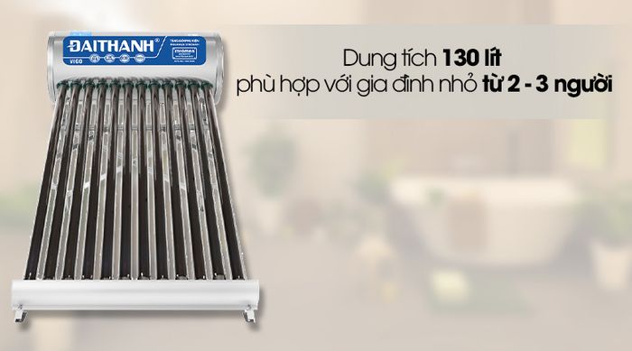 Dung tích 130 lít - Máy nước nóng năng lượng mặt trời Đại Thành 130 lít Vigo 58-12