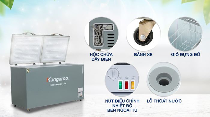 Tủ đông Kangaroo 430 lít KGFZ490IG1 - Tiện ích