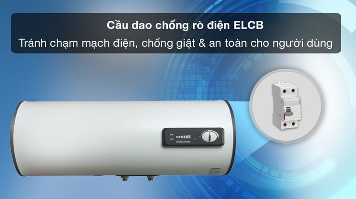 Bình nóng lạnh gián tiếp Stiebel Eltron 100 lít ESH 100 H Plus T-VN - Cầu dao chống rò điện ELCB chống chạm mạch điện, chống giật và bảo vệ an toàn cho người dùng