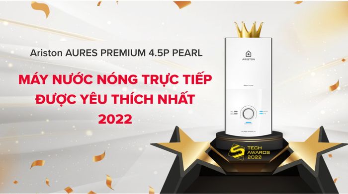 Máy nước nóng trực tiếp Ariston 4500W AURES PREMIUM 4.5P PEARL - Sản phẩm được yêu thích nhất