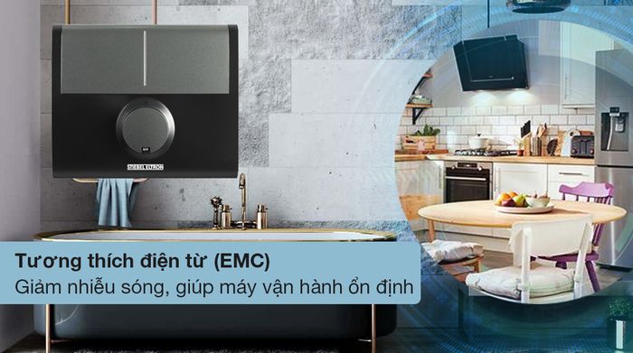 Máy nước nóng trực tiếp Stiebel Eltron 6000W DDC 6 EC - Tương thích điện từ EMC giảm nhiễu sóng và hỗ trợ máy vận hành ổn định