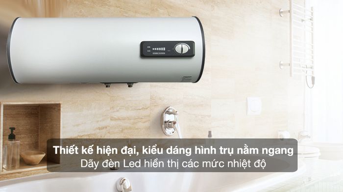 Bình nóng lạnh gián tiếp Stiebel Eltron 100 lít ESH 100 H Plus T-VN - Thiết kế hiện đại, kiểu dáng nằm ngang kèm dãy đèn Led hiển thị các mức nhiệt độ