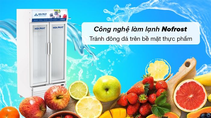 Tủ mát Hòa Phát 723 lít HSR D6723 - Công nghệ làm lạnh Nofrost làm lạnh thực phẩm hiệu quả, tránh đông đá trên bề mặt