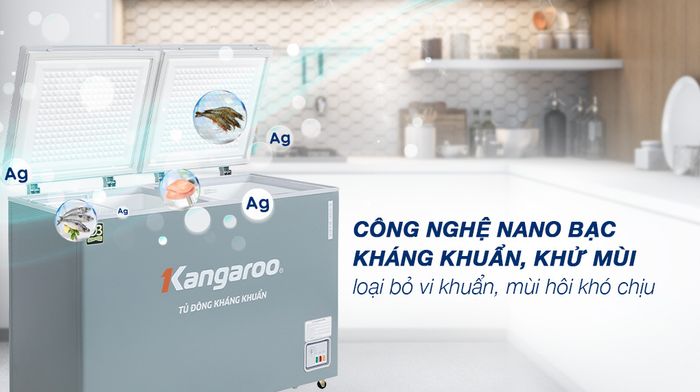 Tủ đông Kangaroo 252 lít KGFZ312NK2 - Công nghệ khử khuẩn