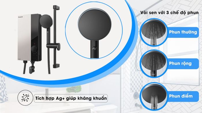 Máy nước nóng trực tiếp Panasonic 4500W DH-4US1V - Ag+ kháng khuẩn