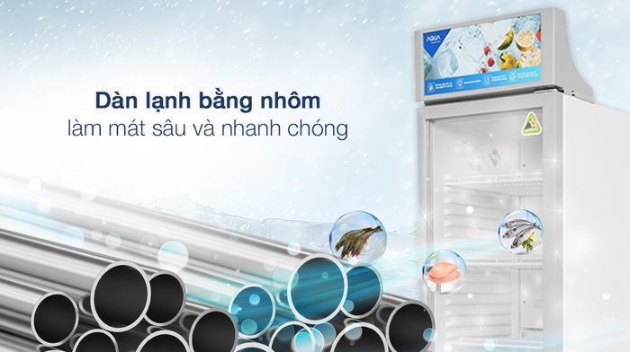 Tủ mát Aqua 215 lít AQS-AF340S - Dàn lạnh