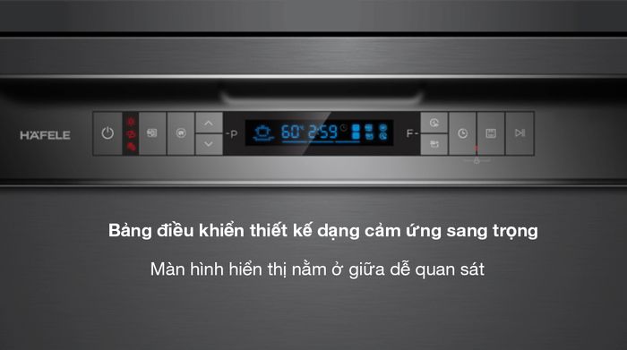 Máy rửa chén độc lập Hafele HDW-F605B (535.29.660) - Bảng điều khiển