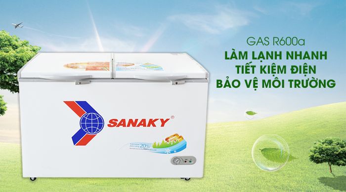 Gas R600a - Tủ đông Sanaky VH 5699HY