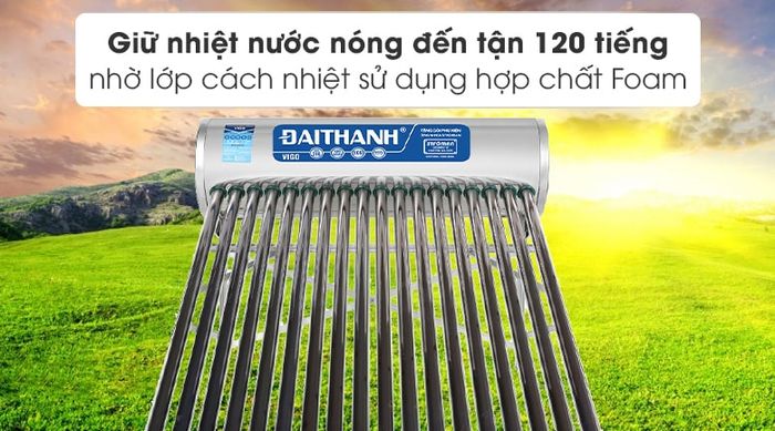 Máy nước nóng năng lượng mặt trời Đại Thành 180 lít Vigo 58-18 - Lớp cách nhiệt