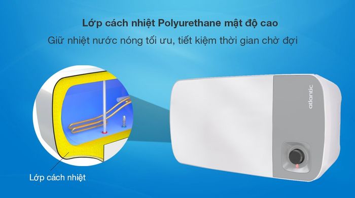 Máy nước nóng gián tiếp Atlantic 20 lít SWH 20H M-4 NEO LITE 823021 - Lớp cách nhiệt
