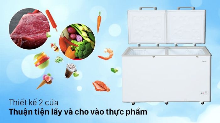 Tủ đông AQUA Inverter 425 lít AQF-C5701E - Thiết kế