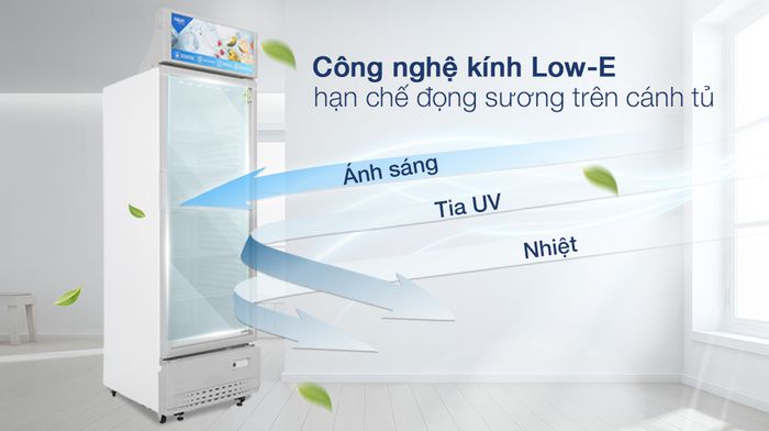 Tủ mát Aqua 320 lít AQS-AF440S - Công nghệ kính Low-E