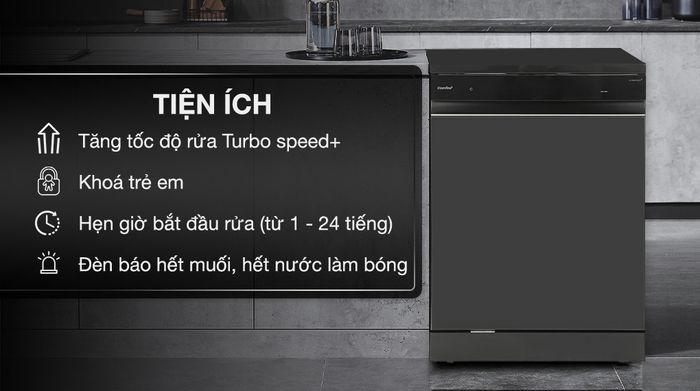 Máy rửa chén độc lập Comfee CDWEF1533GB-WU-VN - Tiện ích