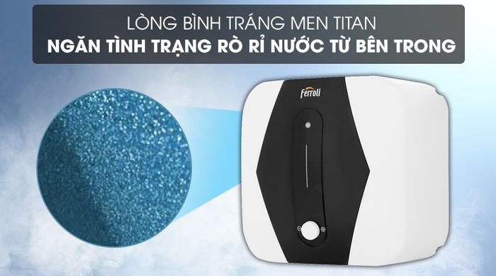 Lòng bình tráng men Titan - Bình nước nóng gián tiếp Ferroli MIDO 20L SQ