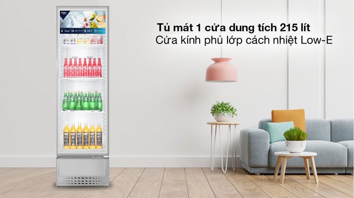 Gọn đẹp, tiện lợi - Tủ mát Aqua 215 Lít AQS-AF340N