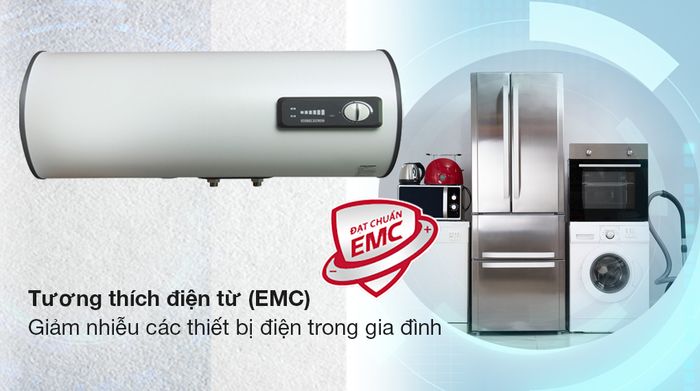 Bình nóng lạnh gián tiếp Stiebel Eltron 15 lít ESH 15 H Plus T-VN - Tương thích điện từ (EMC) giảm nhiễu các thiết bị điện trong nhà