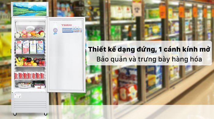 tu-mat-sanaky-240-lit-tmvh308kl - Thiết kế tử 1 cánh mở tiện lợi