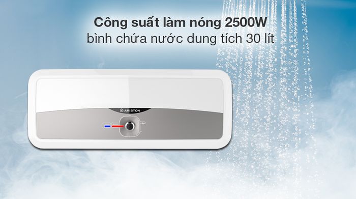 Máy nước nóng gián tiếp Ariston 30 lít 2500W SL2 30 RS DMX 2.5 FE - Đặc điểm làm nóng