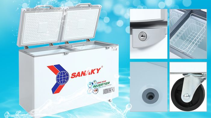 Tủ đông Sanaky VH-3699A4K với nhiều tiện ích nổi bật-Tủ đông Sanaky Inverter 270 lít TD.VH3699A4K