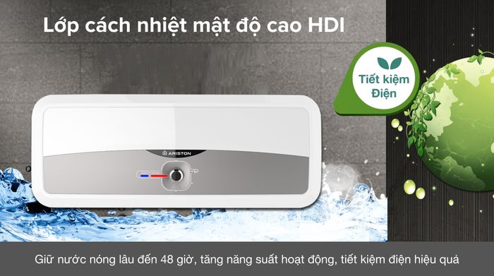 Máy nước nóng gián tiếp Ariston 30 lít 2500W SL2 30 RS DMX 2.5 FE - Khả năng tiết kiệm điện