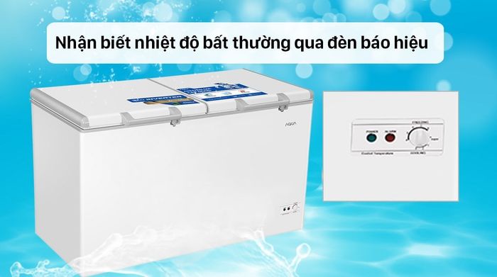 Tủ đông AQUA Inverter 425 lít AQF-C5701E - Đèn báo hiệu