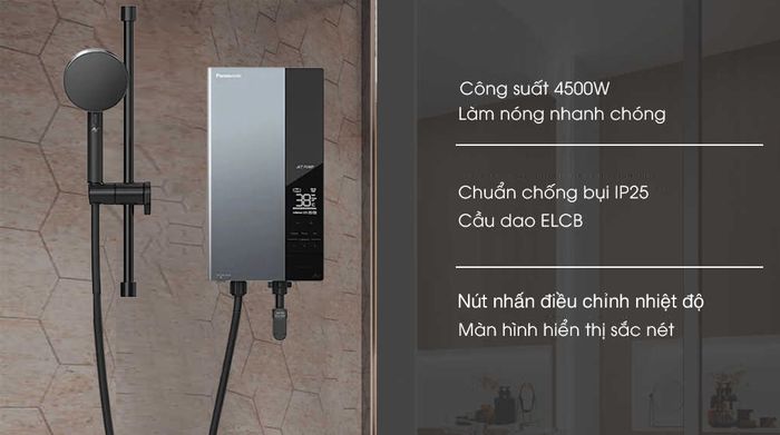 Hiện đại, sang trọng - Máy nước nóng trực tiếp Panasonic 4500W DH-4UDP1VZ