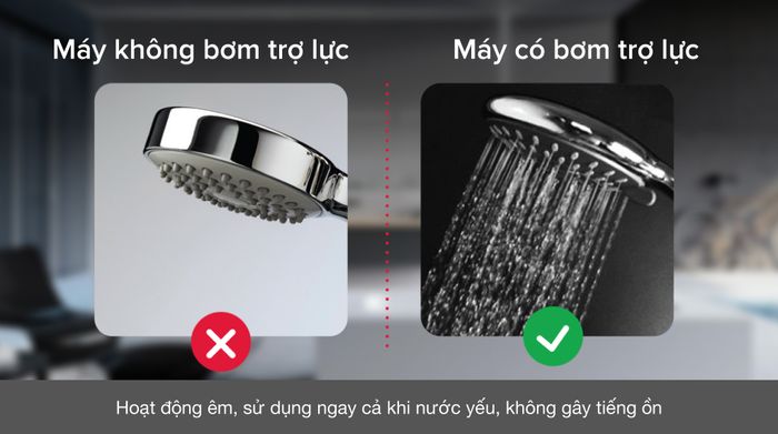 Máy nước nóng trực tiếp Ariston 4500W AURES PREMIUM 4.5P PEARL - Bơm trợ lực vận hành siêu êm