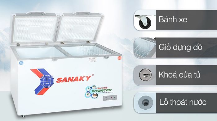 Tủ đông Sanaky Inverter 280 lít TD.VH4099W4K - Tiện ích