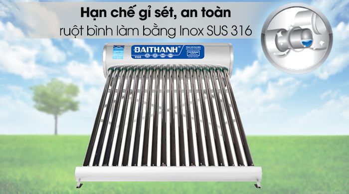 Máy nước nóng năng lượng mặt trời Đại Thành 180 lít Vigo 58-18 - Ruột bảo ôn