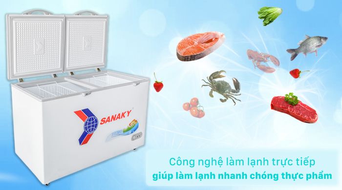 Tủ đông Sanaky 410 lít VH 5699HY - Làm lạnh trực tiếp