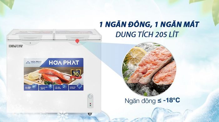 Tủ đông Hòa Phát 205 Lít HPF BD6205 - Tổng quan thiết kế