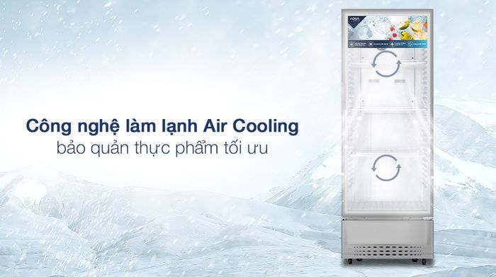 Tủ mát Aqua 280 Lít AQS-AF400N - Công nghệ làm lạnh Air Cooling
