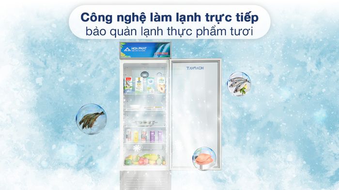 làm lạnh trực tiếp - Tủ mát Hoà Phát 280 lít HSR S6280